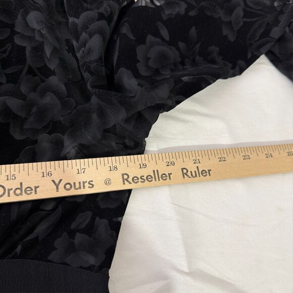 BB Collections 12 Black Velvet Lace Evening Goth Dramatic Elegant Whimsy - Picture 8 of 9